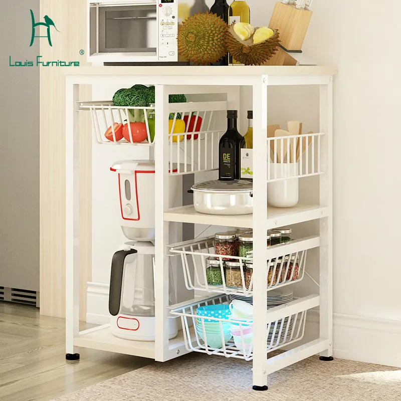 Louis Fashion Kitchen Islands Trolleys Microwave Oven Multifunctional Storage Floor Shelf Kitchen Utensils
Louis Fashion Kitchen Islands Trolleys Microwave Oven Multifunctional Storage Floor Shelf Kitchen Utensils