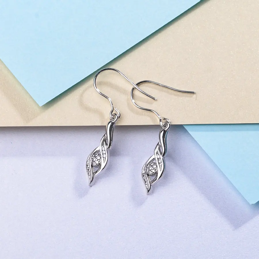 Angel Caller Real 925 Sterling Silver Clear Cubic Zirconia Dangle Earrings for Women Fine Sterling Silver Jewelry Brincos CYE058
Angel Caller Real 925 Sterling Silver Clear Cubic Zirconia Dangle Earrings for Women Fine Sterling Silver Jewelry Brincos CYE058