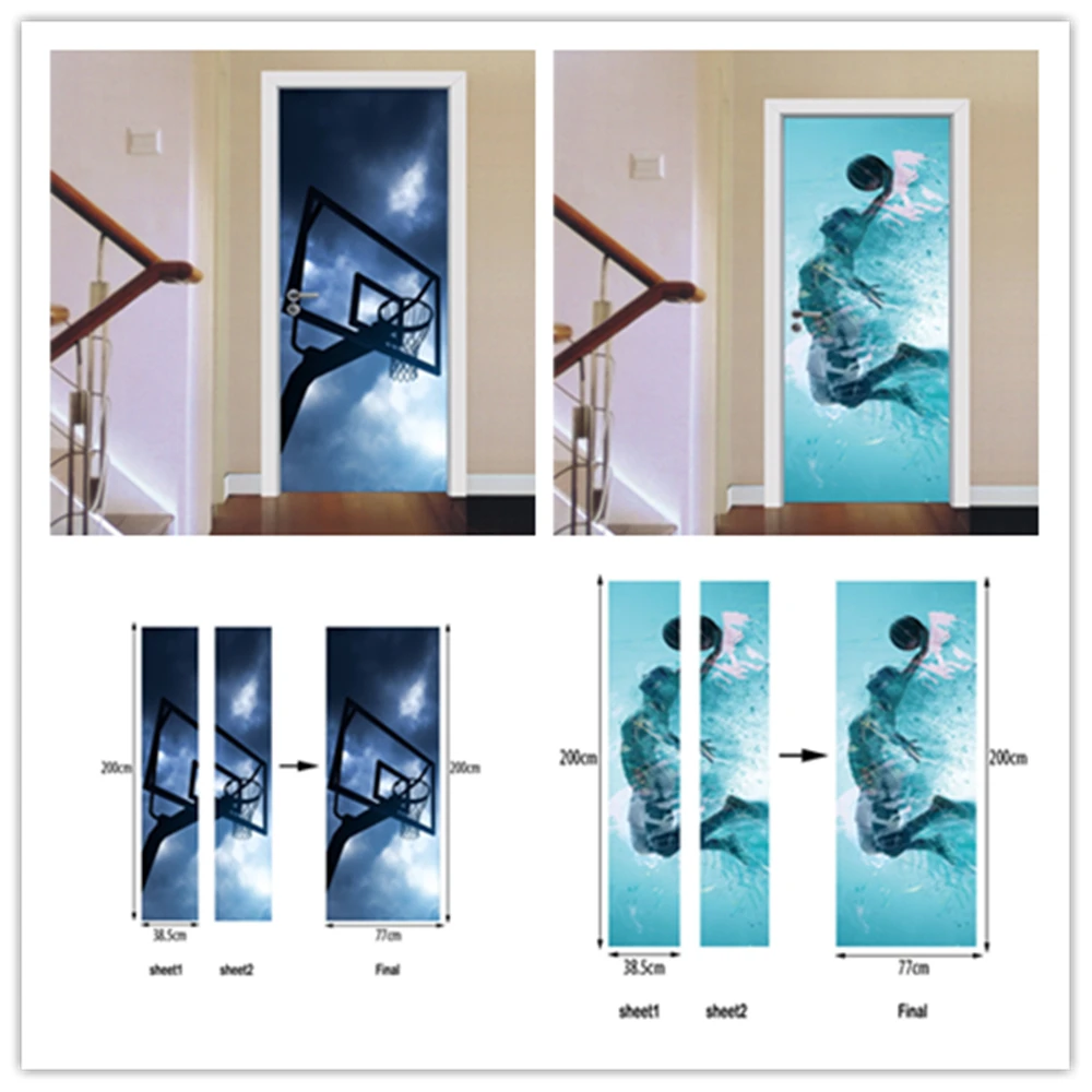 70x200cm 3D PVC NBA Basketball Dream FLying Player Door Stickers For Living Room Bedroom Home Decor Decal Wooden Door Renovation
70x200cm 3D PVC NBA Basketball Dream FLying Player Door Stickers For Living Room Bedroom Home Decor Decal Wooden Door Renovation