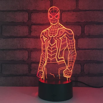 Super Hero Spiderman LED RGB Night Light 7 Color Change Desk Light Action Figures 1846 Boys Girls Christmas Toys
Super Hero Spiderman LED RGB Night Light 7 Color Change Desk Light Action Figures 1846 Boys Girls Christmas Toys