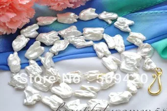 ~~ Free Shipping33" 20mm white KESHI REBORN baroque PEARL NECKLACE
~~ Free Shipping33" 20mm white KESHI REBORN baroque PEARL NECKLACE