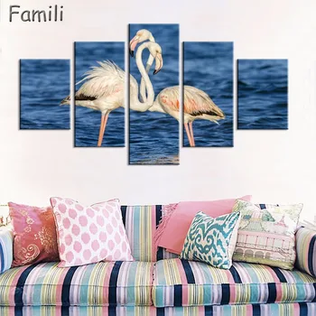 5 Pieces Panel Wall Art Painting Flamingo Photos Canvas Prints Animal The Image Oil For Home Decoration print HD image
5 Pieces Panel Wall Art Painting Flamingo Photos Canvas Prints Animal The Image Oil For Home Decoration print HD image