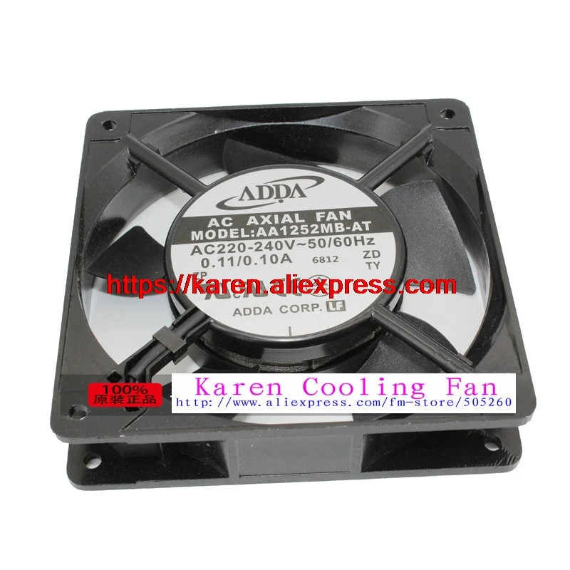 New Original ADDA AA1252MB-AT AC220-240V 0.11/0.10A 120*120*25MM 12 cm Cooling fan
New Original ADDA AA1252MB-AT AC220-240V 0.11/0.10A 120*120*25MM 12 cm Cooling fan