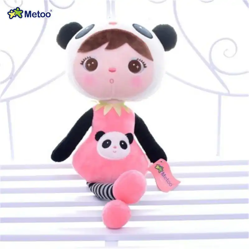 pink panda plush kids baby lucky dolls toy 16 stuffed toys for