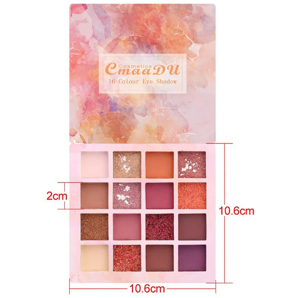 Eyeshadow Pallete Matte Glitter Palette of Shadows Cosmetic Matte Eyeshadow Cream Makeup Palette Shimmer Set 16 Colors M0410
Eyeshadow Pallete Matte Glitter Palette of Shadows Cosmetic Matte Eyeshadow Cream Makeup Palette Shimmer Set 16 Colors M0410