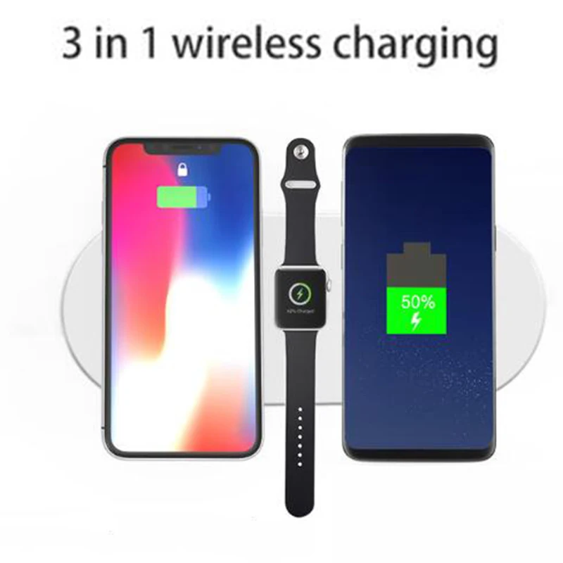 7.5W Wireless Charger Fast Charging For Apple Watch 1 2 3 for Iphone X 8 plus 2 In 1 Fast Wireless usb Pad charger for Samsung
7.5W Wireless Charger Fast Charging For Apple Watch 1 2 3 for Iphone X 8 plus 2 In 1 Fast Wireless usb Pad charger for Samsung