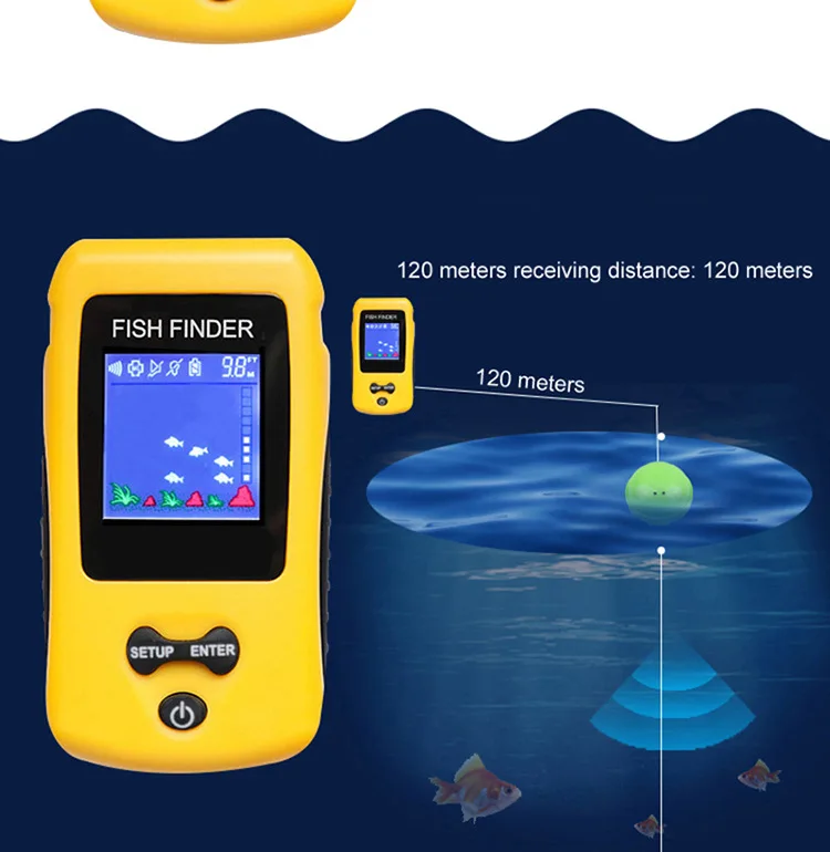 easy use Rechargeable Wireless Remote Sonar Sensor 120M water depth High Definition LCD fishing fish finder 2019 popular
easy use Rechargeable Wireless Remote Sonar Sensor 120M water depth High Definition LCD fishing fish finder 2019 popular