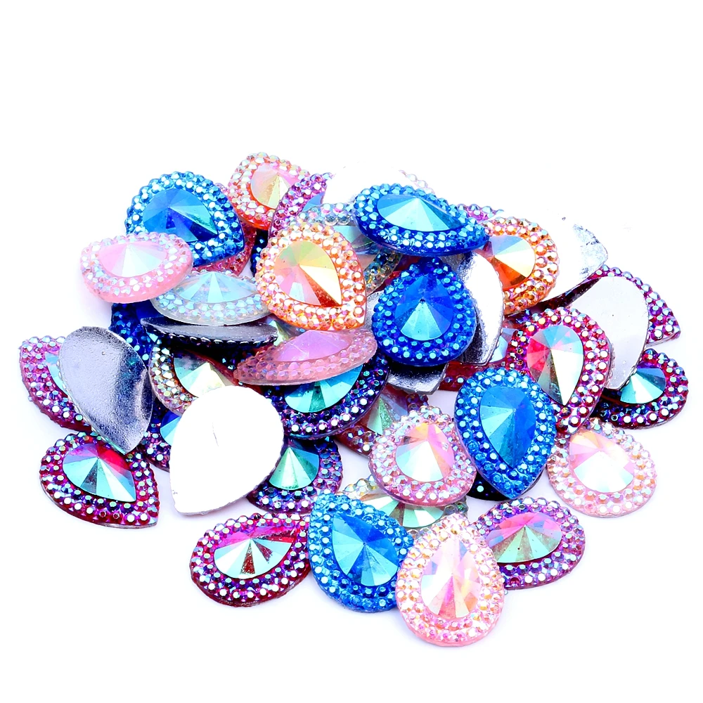 13x18mm 40/100 Piece Glue On Cabochons Tear drop Flatback Resin Rhinestones Strass Gems Beads For DIY Jewelry Making Decoration
13x18mm 40/100 Piece Glue On Cabochons Tear drop Flatback Resin Rhinestones Strass Gems Beads For DIY Jewelry Making Decoration