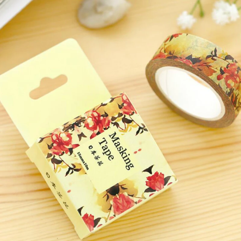 1 Pcs New 1.5CM Wide Autumn Japan Camallia Flowers Adhesive Tape DIY Scrapbooking Sticker Label Masking Tape
1 Pcs New 1.5CM Wide Autumn Japan Camallia Flowers Adhesive Tape DIY Scrapbooking Sticker Label Masking Tape