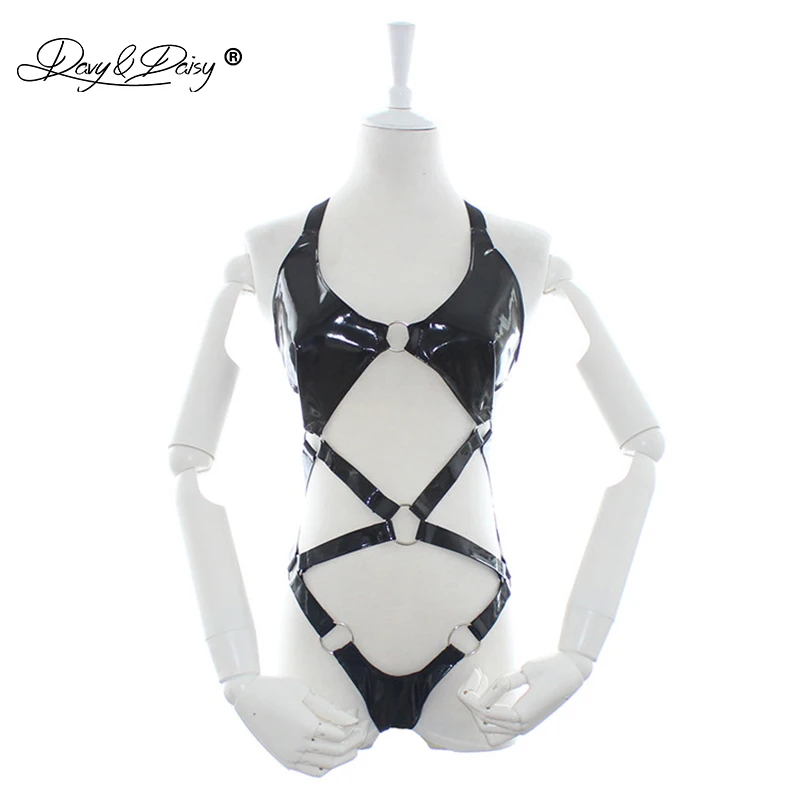 DAVYDAISY Women Sexy Bodysuits Corss Latex Backless Wetlook Catsuits PU Leather Sexy Lingerie Teddies Sexy Costumes TE521
DAVYDAISY Women Sexy Bodysuits Corss Latex Backless Wetlook Catsuits PU Leather Sexy Lingerie Teddies Sexy Costumes TE521