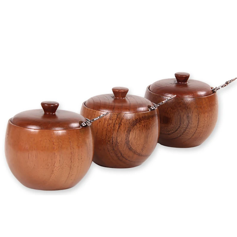 3PCs Wood Spice Box With Exquisite Spoon Chili Oil Pepper Herb Sugar Salt Seasoning Storage Jar Kitchen Cooking Tool
3PCs Wood Spice Box With Exquisite Spoon Chili Oil Pepper Herb Sugar Salt Seasoning Storage Jar Kitchen Cooking Tool