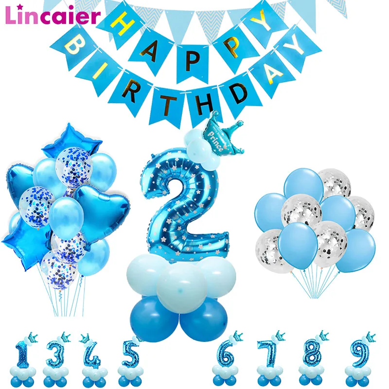 Blue Silver Latex Foil Star Heart Balloons Happy Birthday Party Decorations Kids Helium Ballon 1st Baby Boy Supplies 1 2 3 4 5 6
Blue Silver Latex Foil Star Heart Balloons Happy Birthday Party Decorations Kids Helium Ballon 1st Baby Boy Supplies 1 2 3 4 5 6