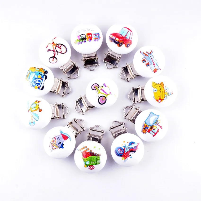 5PCs Baby Pacifier Clips Mixed Pattern Transportation Wood Metal Holders Cute Infant Soother Clasps Funny Accessories 4.4x2.9cm
5PCs Baby Pacifier Clips Mixed Pattern Transportation Wood Metal Holders Cute Infant Soother Clasps Funny Accessories 4.4x2.9cm