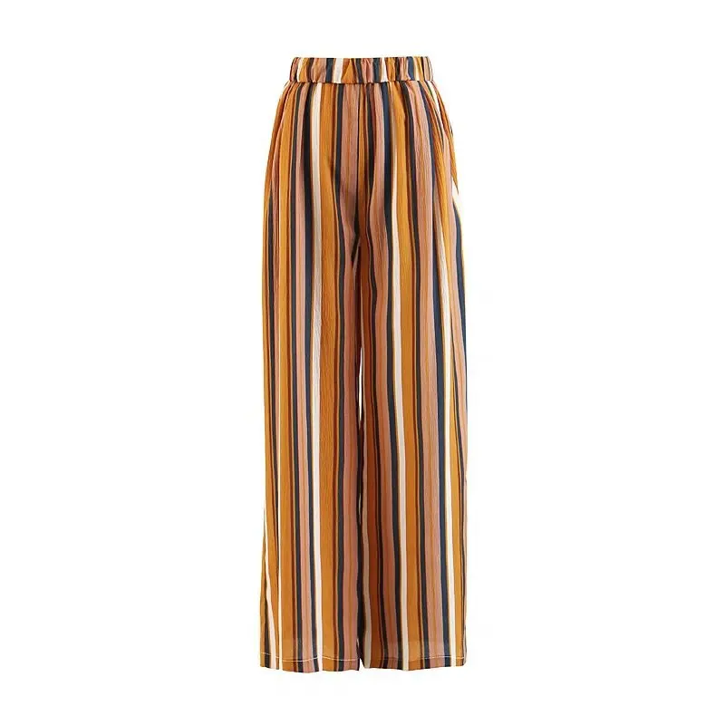 2019 Summer Women Colorful Striped Print Loose Trousers Straight Fashion High Elastic Waist Full Wide Leg Pants
2019 Summer Women Colorful Striped Print Loose Trousers Straight Fashion High Elastic Waist Full Wide Leg Pants