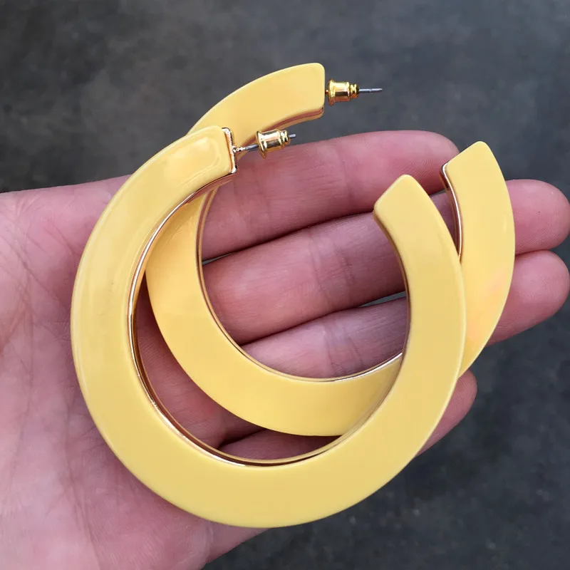 UJBOX 2018 European American Large Heavy Hoop Earrings Women Three-layer Alloy Yellow Acrylic Resin Hoop Earrings Party Gift
UJBOX 2018 European American Large Heavy Hoop Earrings Women Three-layer Alloy Yellow Acrylic Resin Hoop Earrings Party Gift