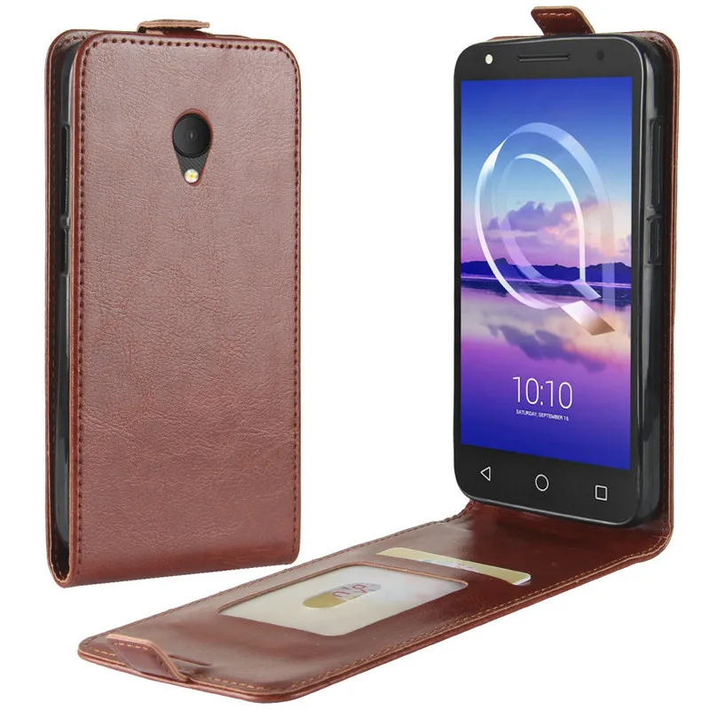 Ретро Кожаный чехол для alcatel U5 4G 5044D 5044Y 3G 4047X Бумажник Флип Кожаные чехлы coque fundas Etui