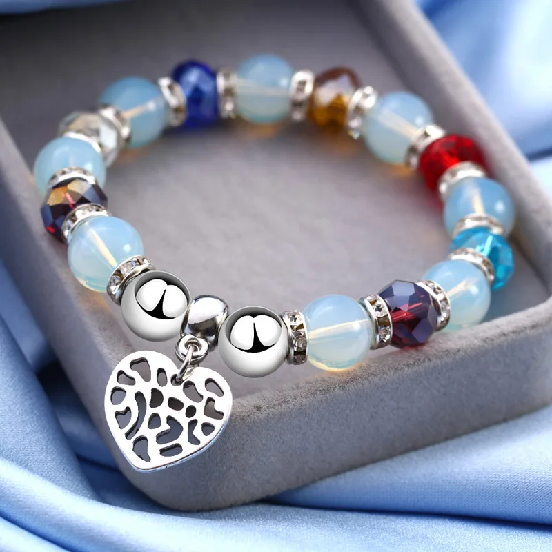 MINHIN Fashion Beads Charm Bracelets for Women Multi Colors Gold Silver Heart Pendant Wrap Bracelet for Women
MINHIN Fashion Beads Charm Bracelets for Women Multi Colors Gold Silver Heart Pendant Wrap Bracelet for Women