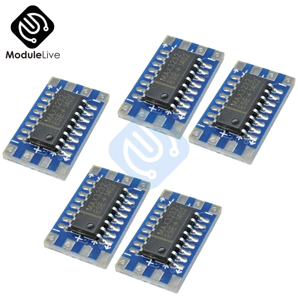 Плата модуля преобразователя с последовательным портом Mini RS232 на TTL MAX3232 115200bps 3В 5