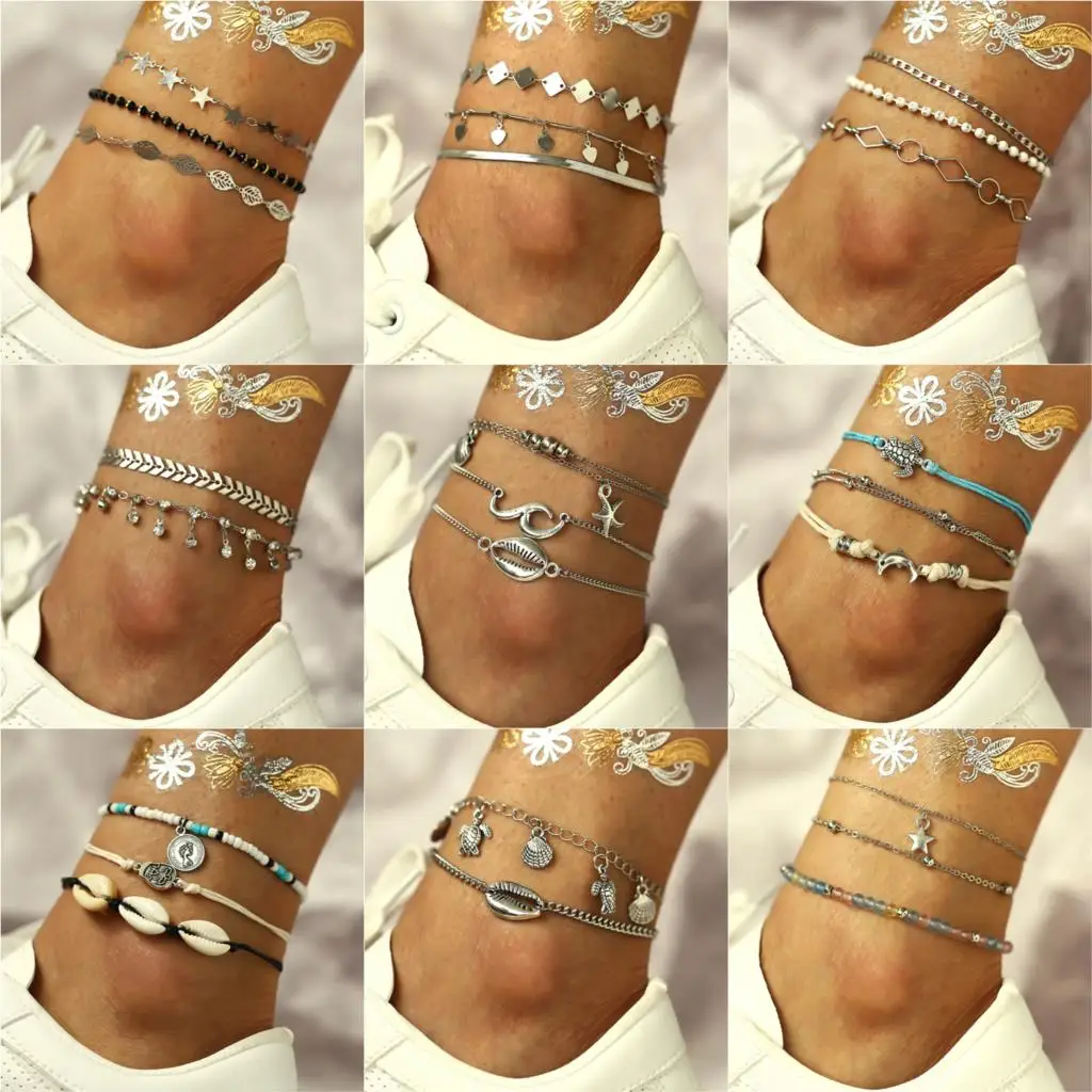 Fashion Multi Layers Elephant Anklets Bracelet for Women Bohemian Turtle Wave Anklet Sexy Beach Bracelets Chain Foot Jewelry
Fashion Multi Layers Elephant Anklets Bracelet for Women Bohemian Turtle Wave Anklet Sexy Beach Bracelets Chain Foot Jewelry