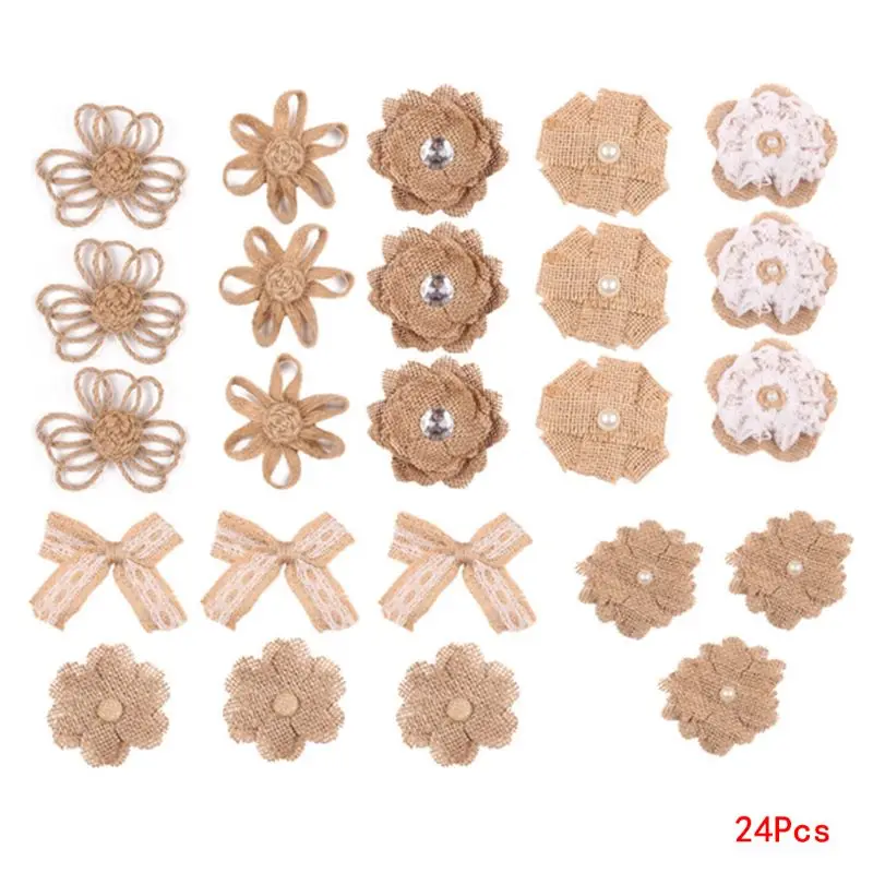 1Set DIY Linen Flower Lifelike Handwork Beautiful Bow Flower for Home Christmas Wedding Party Festival Garment Decor Accessories
1Set DIY Linen Flower Lifelike Handwork Beautiful Bow Flower for Home Christmas Wedding Party Festival Garment Decor Accessories