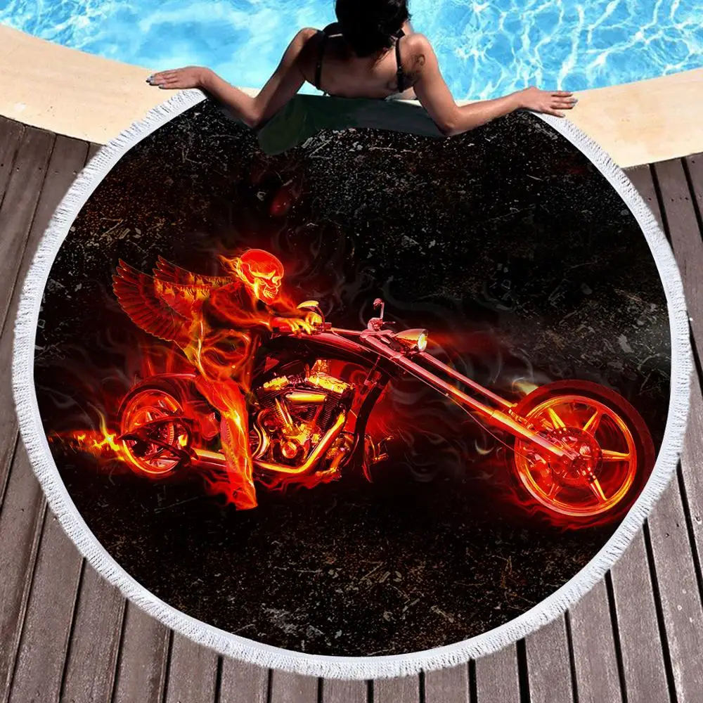 Firing motorcycle Microfiber soft Round Beach Towel Tassel Yoga Mat ToallaBlanket Printed Serviette 150cm Bath Towel Summer YJ46
Firing motorcycle Microfiber soft Round Beach Towel Tassel Yoga Mat ToallaBlanket Printed Serviette 150cm Bath Towel Summer YJ46
