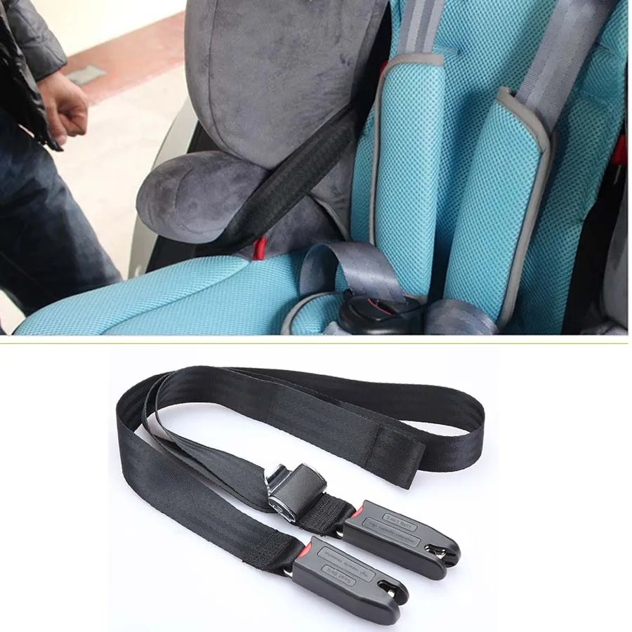 

Universal Baby Safety Seat Strap & Belt Covers ISOFIX/LATCH Fixed Soft Interface Connecting Belt Car Accessories