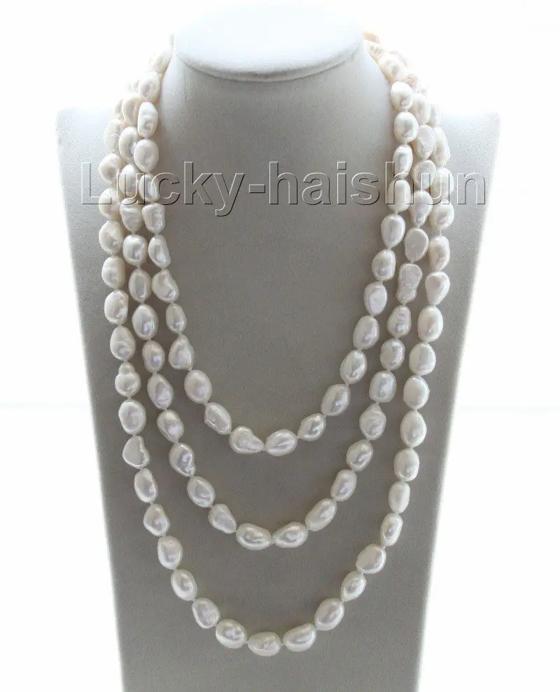 natural 62" 10mm baroque white freshwater pearls necklace
natural 62" 10mm baroque white freshwater pearls necklace
