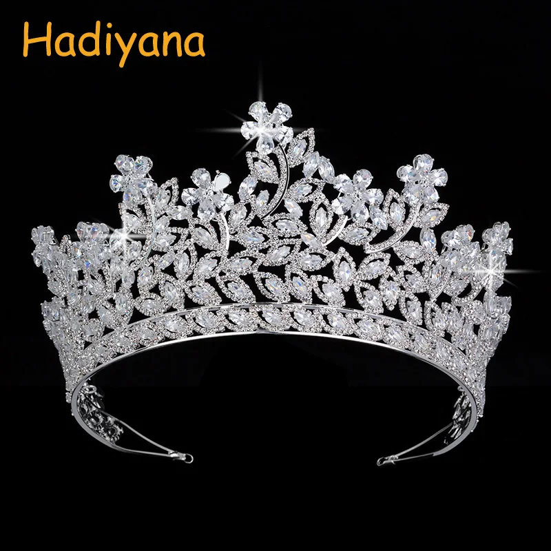 Crowns And Tiaras HADIYANA Fashion Design Luxury Womens Jewellery Elegant Wedding Zircon Crown BC4642 Haar Sieraden Bruiloft
Crowns And Tiaras HADIYANA Fashion Design Luxury Womens Jewellery Elegant Wedding Zircon Crown BC4642 Haar Sieraden Bruiloft