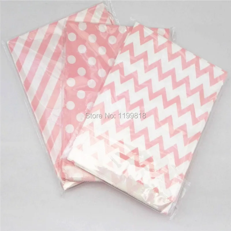 pink paper bags