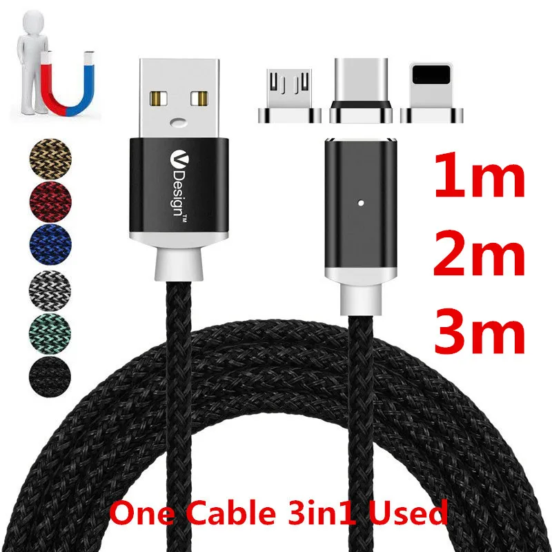 1M/2M/3M USB Type C/Micro USB/IOS Magnetic Cable USB-C Type-C Fast Charging Adapter Magnet Cable For iPhone For Samsung S9 S8
1M/2M/3M USB Type C/Micro USB/IOS Magnetic Cable USB-C Type-C Fast Charging Adapter Magnet Cable For iPhone For Samsung S9 S8