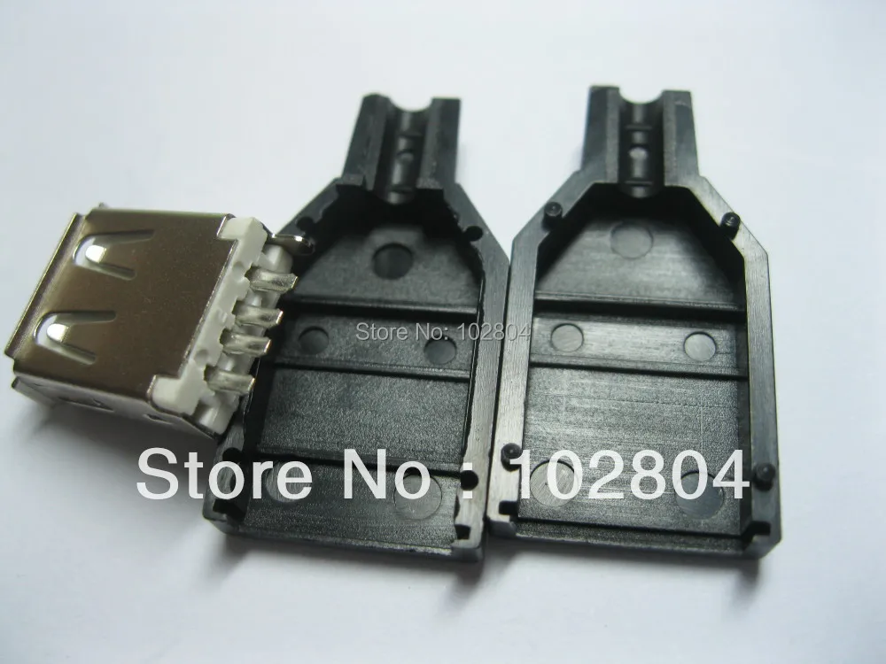 A/M Solder Type 3-Piece 4 pin USB Female Jack Connector Black Plasitc Handle Cover 200 pcs per Lot
A/M Solder Type 3-Piece 4 pin USB Female Jack Connector Black Plasitc Handle Cover 200 pcs per Lot