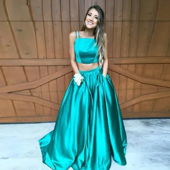 Green Formal Evening Gown Satin A Line Two Piece Set Vestidos de Festa Floor Length Dress for Wedding Party
Green Formal Evening Gown Satin A Line Two Piece Set Vestidos de Festa Floor Length Dress for Wedding Party