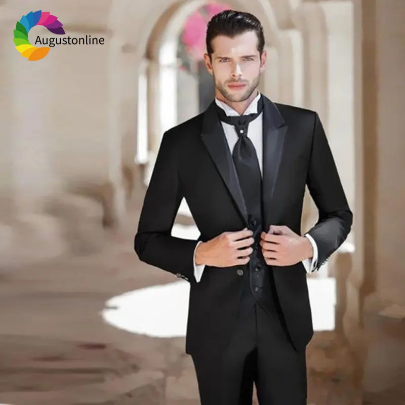 Classic Black Men Suits Wedding Suits for Man Blazer Suit Peaked Lapel 3Piece Jacket Pants Vest Slim Fit Groomsmen Groom Tuxedos
Classic Black Men Suits Wedding Suits for Man Blazer Suit Peaked Lapel 3Piece Jacket Pants Vest Slim Fit Groomsmen Groom Tuxedos