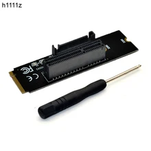 Mais novo ngff m.2 para pci-e 4x riser cartão m2 m chave para pcie x4 adaptador com indicador led sata riser de energia para mineração de mineiro bitcoin(China)