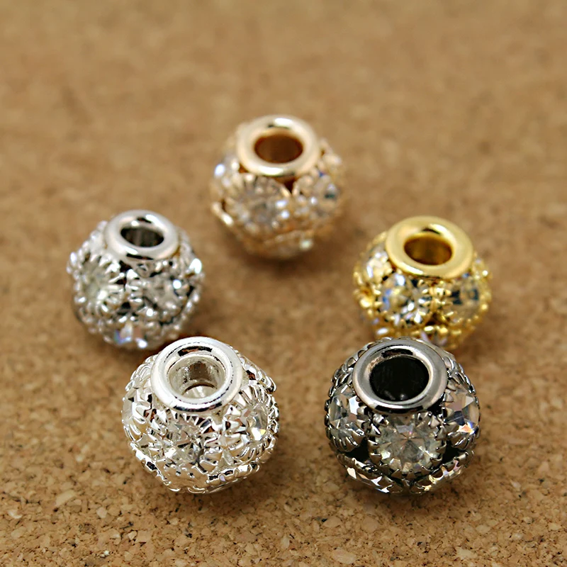 NiceBeads 9x10mm 2pcs Round Ball Rose Rhinestone Hollow Ball Spacer DIY Beads Fit European Bracelet
NiceBeads 9x10mm 2pcs Round Ball Rose Rhinestone Hollow Ball Spacer DIY Beads Fit European Bracelet