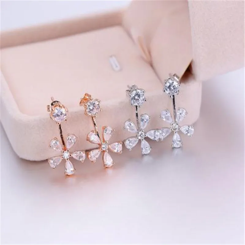New Fashion 925 Sterling Silver /Rose Gold Earrings Flower Crystal Inlay Earrings Jewelry Fashion Women's Earrings Sale
New Fashion 925 Sterling Silver /Rose Gold Earrings Flower Crystal Inlay Earrings Jewelry Fashion Women's Earrings Sale