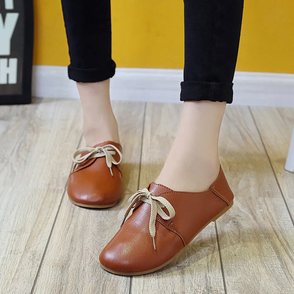 Shoes Women Casual Flats Shoes Artificial Leather Slip On Comfort Lace-Up Flat Shoes Loafers Zapatos Mujer 2017 Hot Sale
Shoes Women Casual Flats Shoes Artificial Leather Slip On Comfort Lace-Up Flat Shoes Loafers Zapatos Mujer 2017 Hot Sale