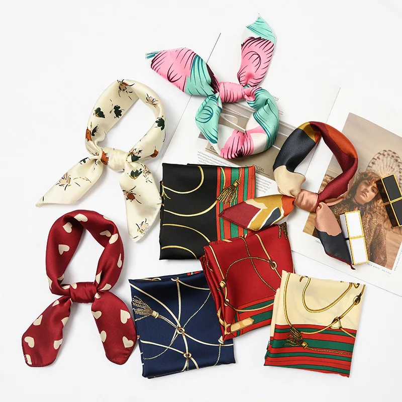 50cm Square Satin Scarf Scarf Foulard Femme Elegant Hair Tie Band Wrap Handkerchief Sjaal Head Neck Small Bandana Women's Wrap
50cm Square Satin Scarf Scarf Foulard Femme Elegant Hair Tie Band Wrap Handkerchief Sjaal Head Neck Small Bandana Women's Wrap