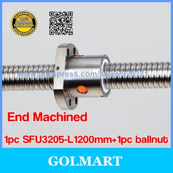 Ball lead screw set SFU3205 length 1200 mm guide + RM3205 Ballnut with standard end-machining
Ball lead screw set SFU3205 length 1200 mm guide + RM3205 Ballnut with standard end-machining