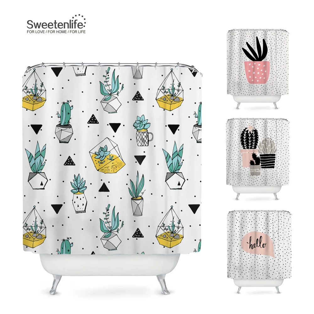 Sweetenlife New Waterproof Shower Curtains Bathroom Polyester Fabric Plant Bath Screens 180*180+12Hooks Curtains Bath Wholesale
Sweetenlife New Waterproof Shower Curtains Bathroom Polyester Fabric Plant Bath Screens 180*180+12Hooks Curtains Bath Wholesale