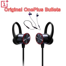 Original Oneplus Bullets Wireless Earphones Free Your Music Magnetic Mic Control Water Resistant Fast Charge Support aptXTM(China)