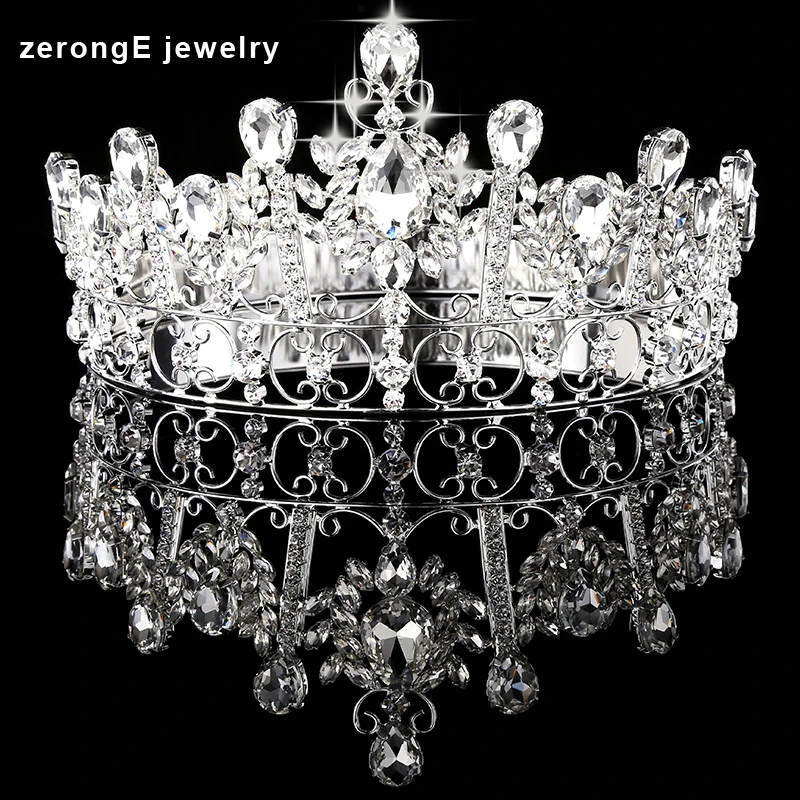 zerongE jewelry wholersale Queen's Crown Free Shipping Full Circle round crown Silver Prom hair accessoires tiara crown
zerongE jewelry wholersale Queen's Crown Free Shipping Full Circle round crown Silver Prom hair accessoires tiara crown