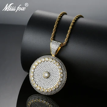 Missfox Round Zircon Sun Flower Pendant Necklace Hip Hop Jewelry Iced Out Sign Necklaces Lab Diamond Gold Plated Men's Chain
Missfox Round Zircon Sun Flower Pendant Necklace Hip Hop Jewelry Iced Out Sign Necklaces Lab Diamond Gold Plated Men's Chain