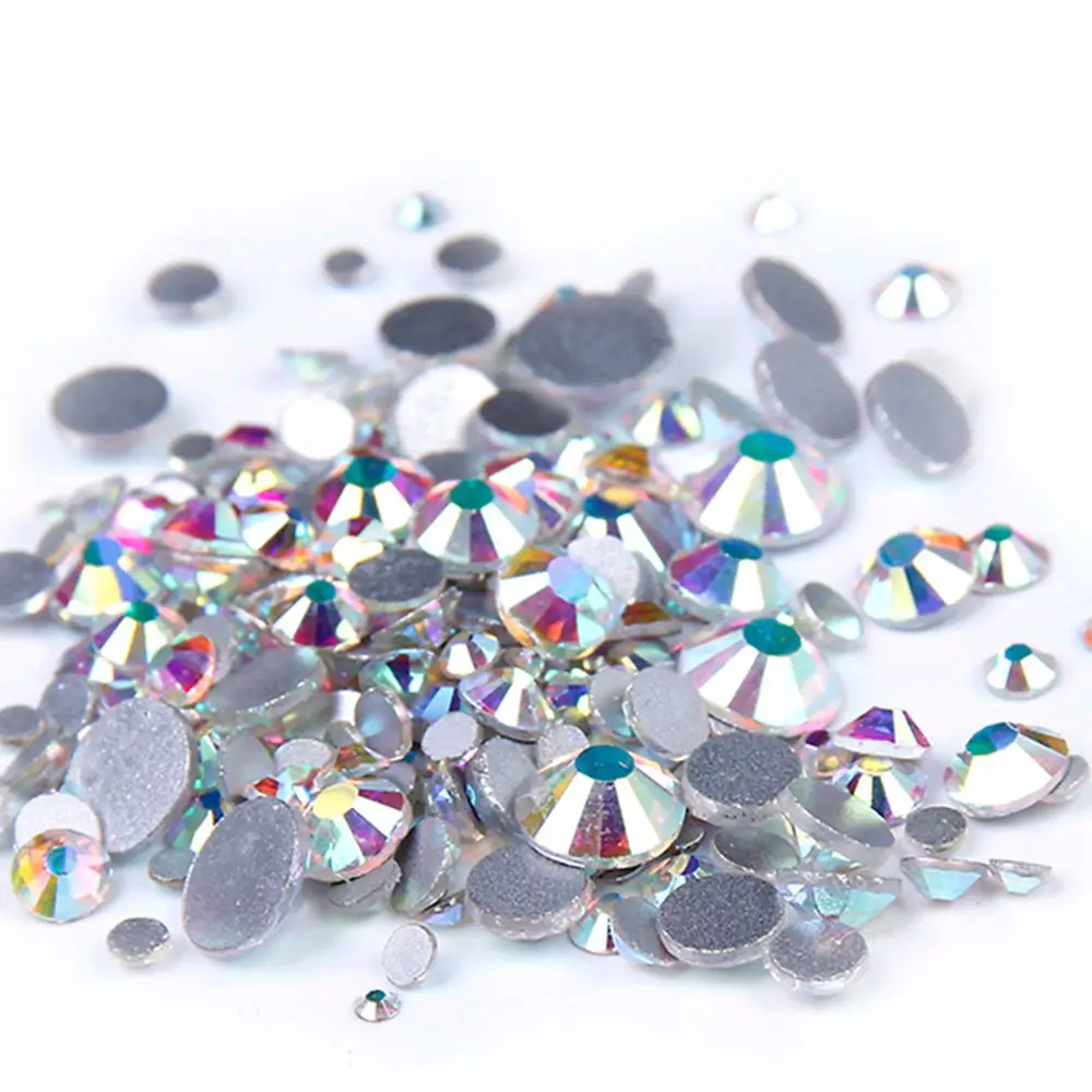 Crystal Clear AB Color ss3-ss50 Non Hotfix Rhinestones Flatback Glue On Crystal Stones For Jewelry Making Decorations
Crystal Clear AB Color ss3-ss50 Non Hotfix Rhinestones Flatback Glue On Crystal Stones For Jewelry Making Decorations
