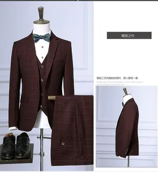 Jacket+Pants+Vest 2019 New Arrival Plaid Wedding Suits Men,Blazer Men,Wedding Dress,Stripe Men's Dress Suits,Size M-XXXL 3 Color
Jacket+Pants+Vest 2019 New Arrival Plaid Wedding Suits Men,Blazer Men,Wedding Dress,Stripe Men's Dress Suits,Size M-XXXL 3 Color