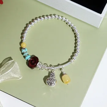 New Bracelet S925 Sterling Silver Pearl Bracelet Thai Silver Purse Natural Beeswax Xiangyun Sandalwood Accessories Bracelet
New Bracelet S925 Sterling Silver Pearl Bracelet Thai Silver Purse Natural Beeswax Xiangyun Sandalwood Accessories Bracelet
