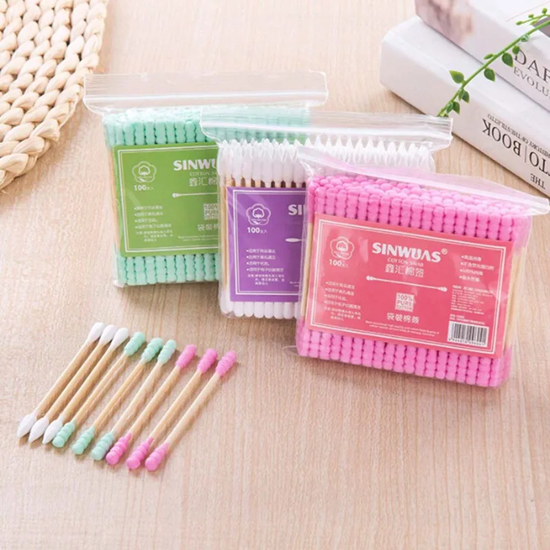 High Quality 100pcs/ Pack Double Head Cotton Women Makeup Cotton Tip For Medical Wood Sticks Cleaning Health Care Tools
High Quality 100pcs/ Pack Double Head Cotton Women Makeup Cotton Tip For Medical Wood Sticks Cleaning Health Care Tools
