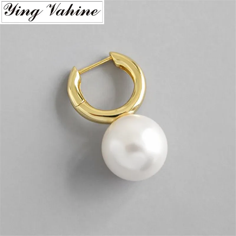 ying Vahine 1PCS 100% 925 Sterling Silver Big Pearl Gold Single Stud Earrings for Women
ying Vahine 1PCS 100% 925 Sterling Silver Big Pearl Gold Single Stud Earrings for Women