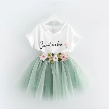 Kids Girls Sets Children Baby Clothing T-Shirt + Flower Skirt Two-Piece Suits Girls Summer Fashion Skirt Set Casual Costume
Kids Girls Sets Children Baby Clothing T-Shirt + Flower Skirt Two-Piece Suits Girls Summer Fashion Skirt Set Casual Costume