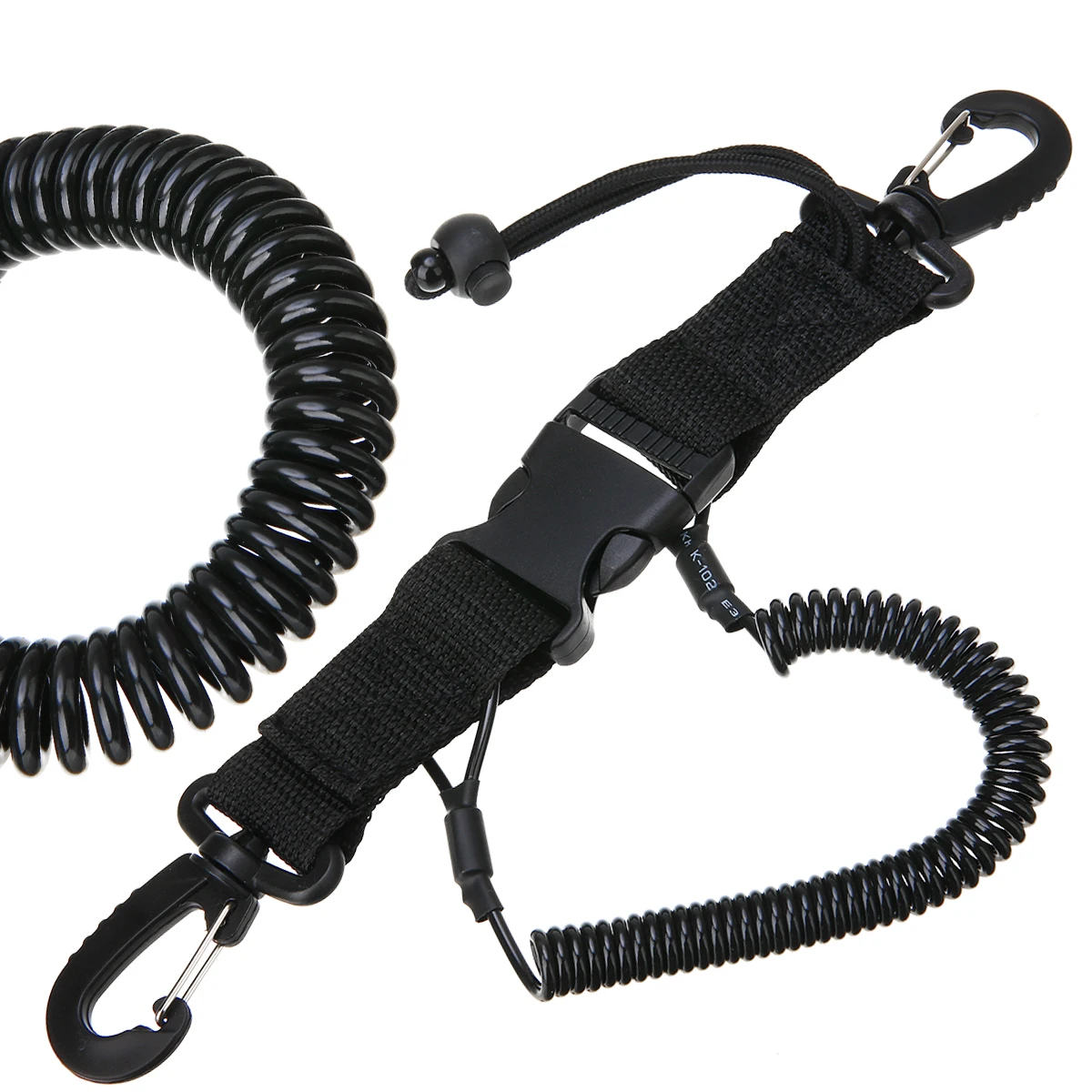 Mayitr 1 pcs Lanyard Spring Coil  Diving Dive Camera Scuba Diving Dive With Quick Release Buckle and Clips for Diving Outdoor